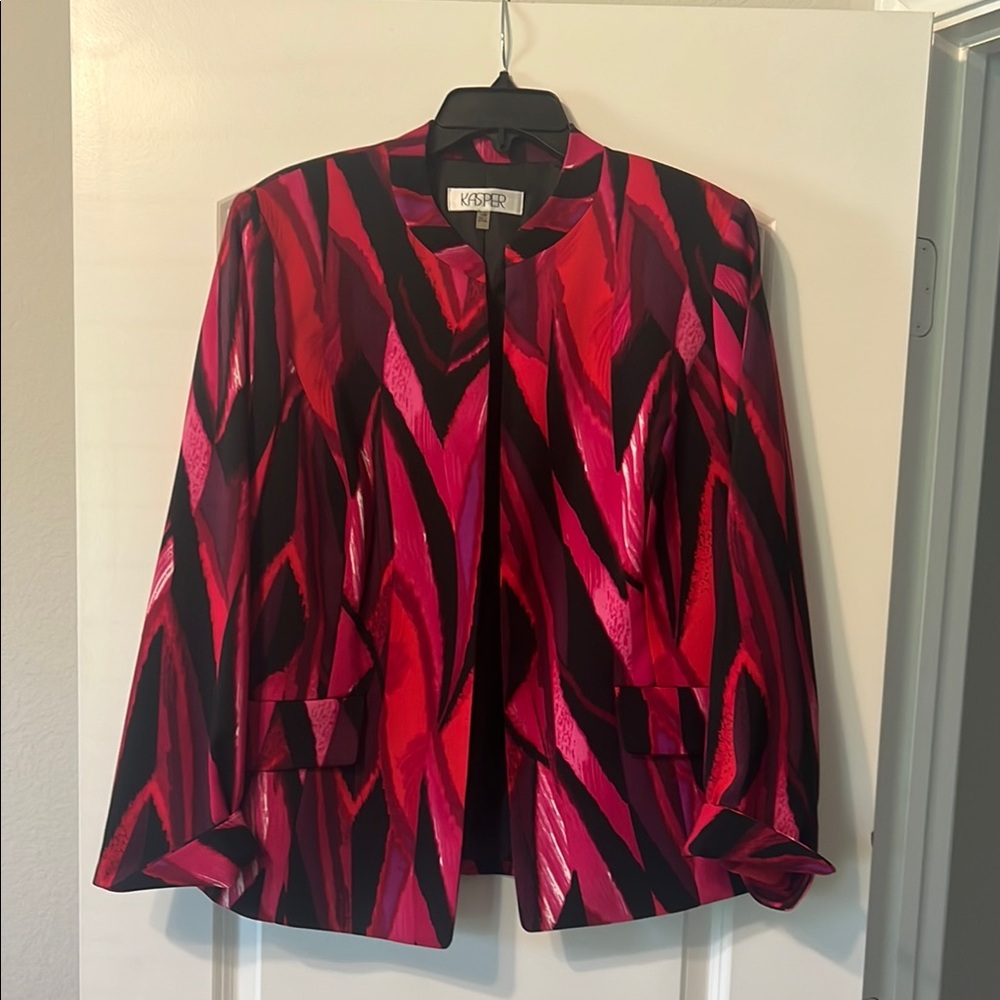 Kasper Women's Red/Pink and Black Jacket